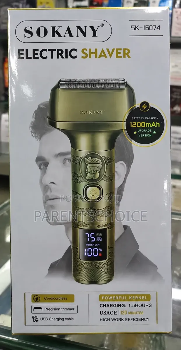 Sokany Triple Blade Floating Electric Shaver - Rose Gold - 1