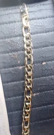 18k Gold Plated Figaro Men's Bracelet - 1