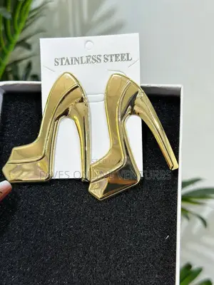 Fashion Statement Earrings - Red & Gold