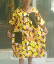 Ankara Bubu Gown with Ashoke Patches - 2