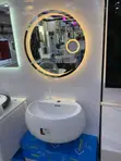 Ideal Wall Hung Basin with 3-Light LED Mirror - 1