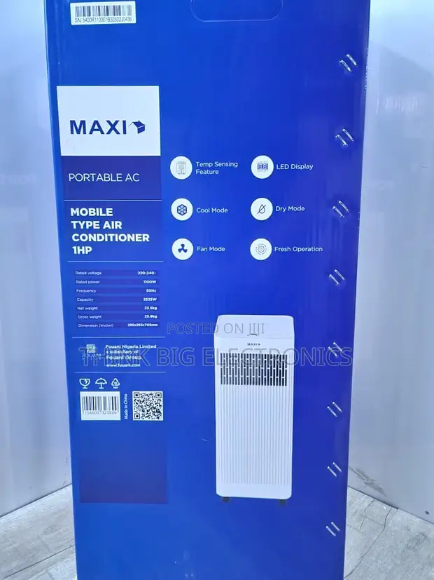 Brand New Maxi 1HP Portable Air Conditioner - 1