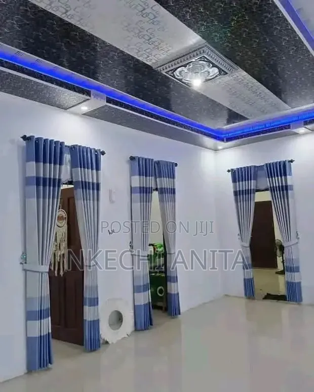 Home Interiors Multicolor Fabric Curtains - Brand New - 1