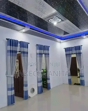 Home Interiors Multicolor Fabric Curtains - Brand New