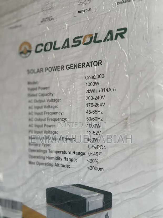 Colasolar 2000 Solar Energy System with 450W Panel - 1