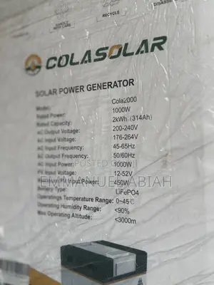 Colasolar 2000 Solar Energy System tare da 450W Panel