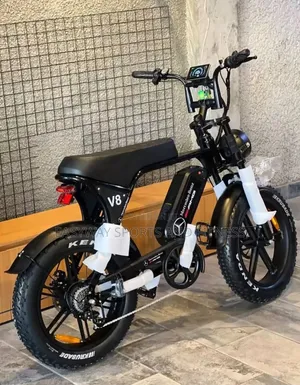 Customized V8 Electric Fat Tire Bike - Mercedes-Benz AMG Branding