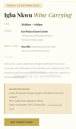 Wedding Announcement Website Creation