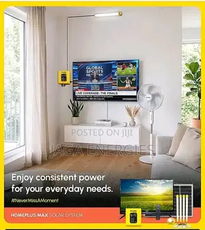 Sun King HomePlus Max 43" TV + Pedestal Fan
