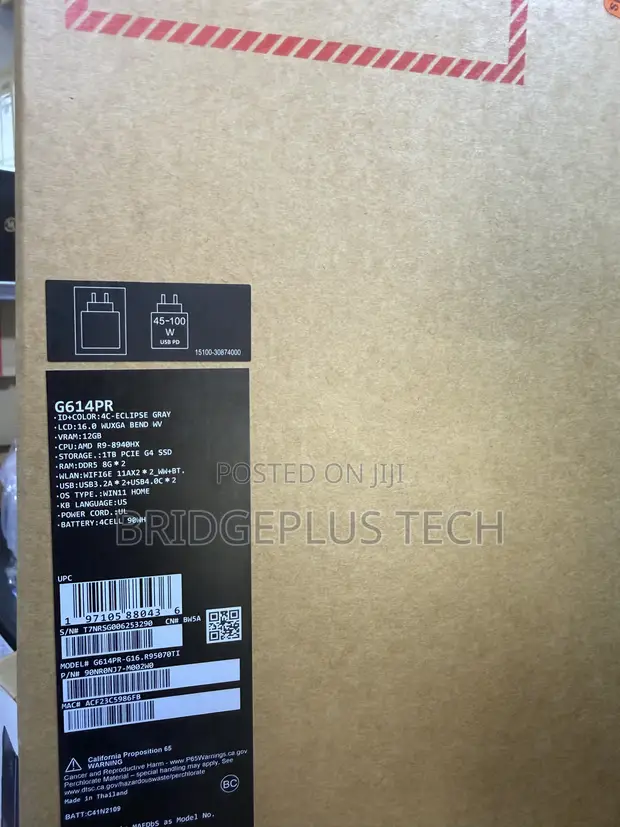 Sabo Asus ROG Strix G16 G614 Laptop Mai Zafi - Ryzen 9, RTX 4070 Ti - 1