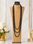 Culture Beads Necklace with Big Cross Pendant - 1
