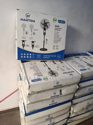 Hamtem 18" Fan Mai Tsayawa Ta Rana Tare Da Fitilar LED