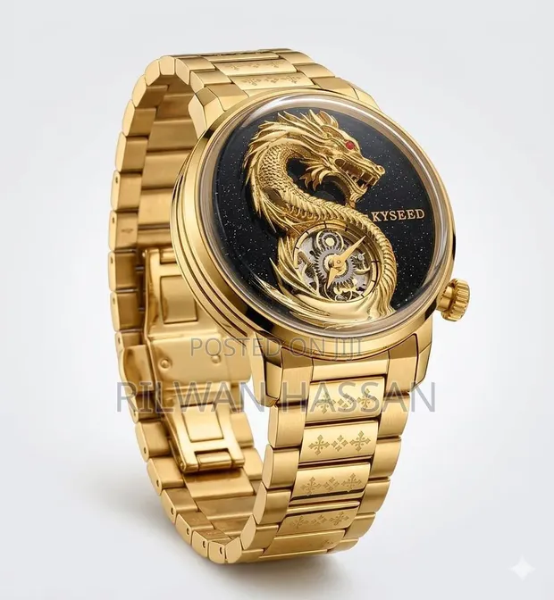 Skyseed Golden Fire Dragon Automatic Watch - 1