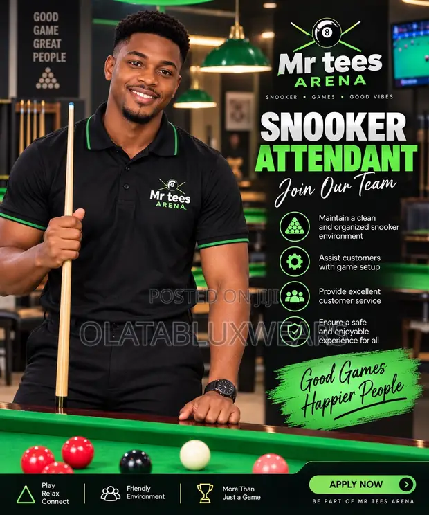 Snooker Attendant at Mr Tees Arena - 1