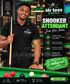 Snooker Attendant at Mr Tees Arena