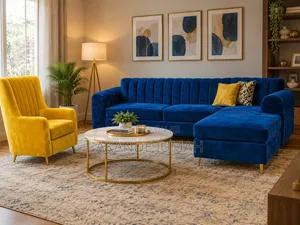 Brand New L-Shaped Sofa with Royal Single Chair