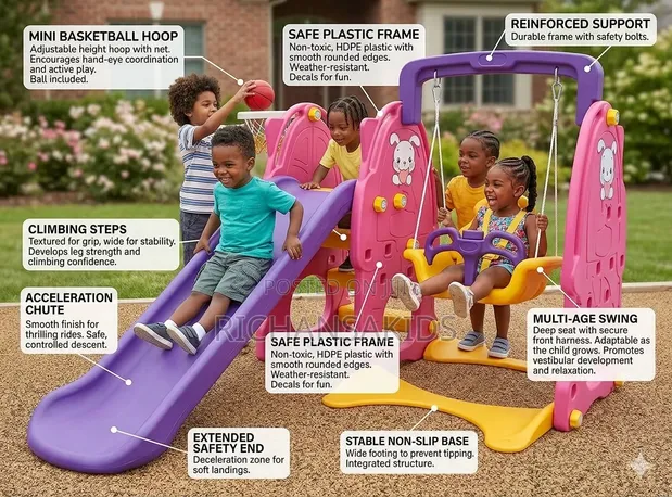 3-in-1 Customised Playground with 1-Year Warranty - 1