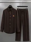 Loro Piana Luxury Men's Two-Piece Suit - Brown - 3