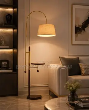 Nordic Living Room Wireless Charging Coffee Table Floor Lamp