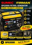 Sumec Firman Generator SPG3000 Manual 2.5kVA - 2