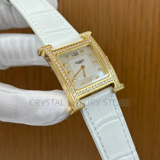 Hermes Quality Luxury Ladies Genuine Leather Wristwatch - 1