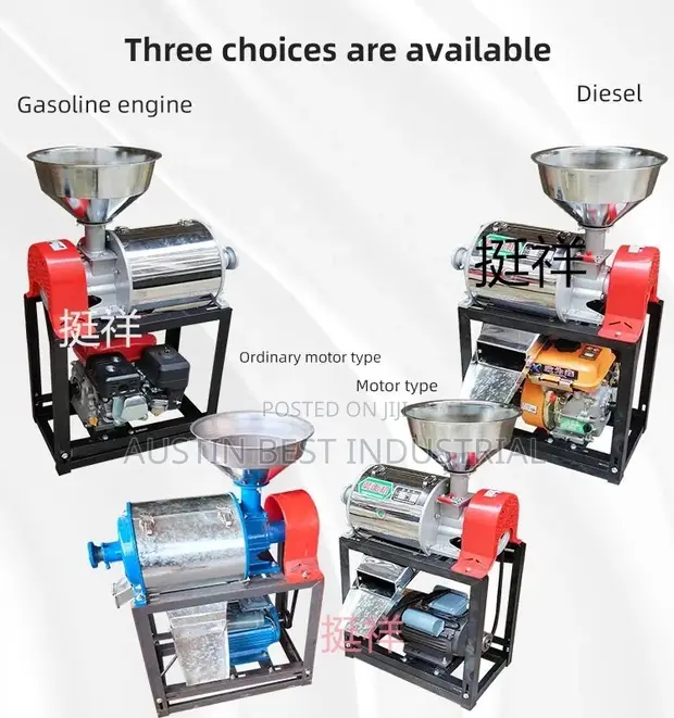 Commercial Engine-Powered Grain Milling Machine - 1