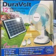 Duravolt Rechargeable Solar Table Fan with Lights - 1
