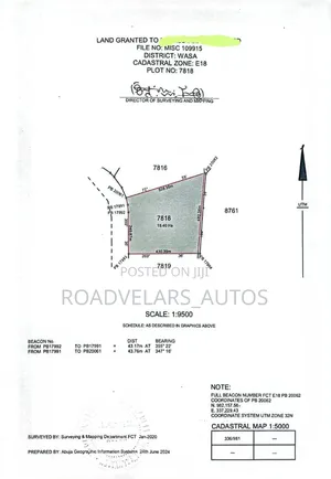 Filin 180,000sqm na Amfani Daban-daban don Siyarwa, Wasa Apo Abuja
