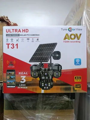 T31 Ultra HD 4G Solar PTZ Camera with Triple Lens