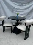 Modern 3-Seater Minimalist Round Dining Set - 1