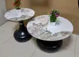 Modern Round Coffee Tables - White Marble Top - 1