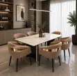 Modern 6-Seater Luxury Dining Set - Farin Marble Table - 1