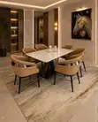 Modern 6-Seater Luxury Dining Set - Farin Marble Table - 3