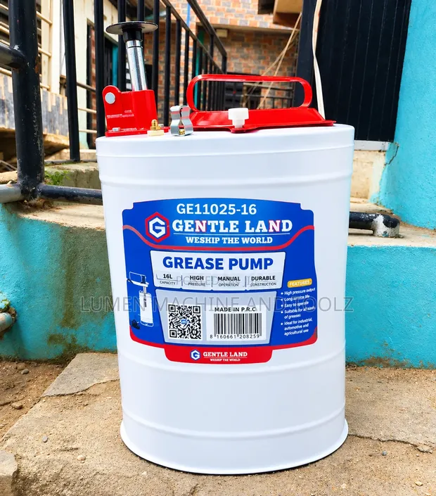 Manual Grease Pump - 16L High Pressure Hand Operated - 1