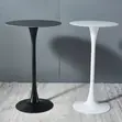 Modern Round Bar Table - White & Black - 1