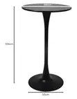 Modern Round Bar Table - White & Black - 3