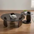 Modern 2-in-1 Coffee Table Set with Smoke-Tinted Glass - 4