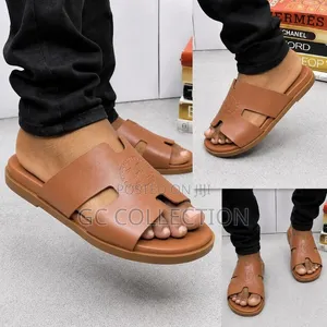 Original Hermes Leather Slippers - Mazan Ji Girman 42