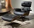 Eames-Style Lounge Chair da Ottoman - Baki Leather - 1