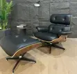 Eames-Style Lounge Chair da Ottoman - Baki Leather - 3