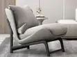 Modern Accent Lounge Chair - Tan Brown Leather - 1