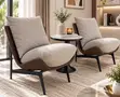 Modern Accent Lounge Chair - Tan Brown Leather - 3