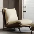Modern Accent Lounge Chair - Tan Brown Leather - 4