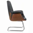 Premium Executive Visitor Chair - Black Leather - 3