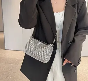 Crystal Fancy Bag - Silver