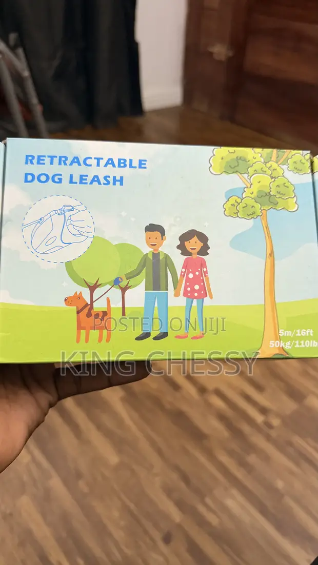 Retractable Dog Leash - Black - 1