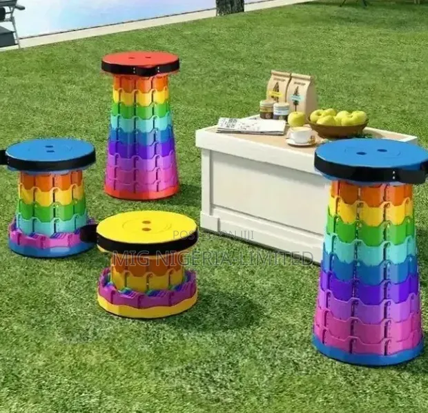 Collapsible Rainbow Telescopic Stool - 1