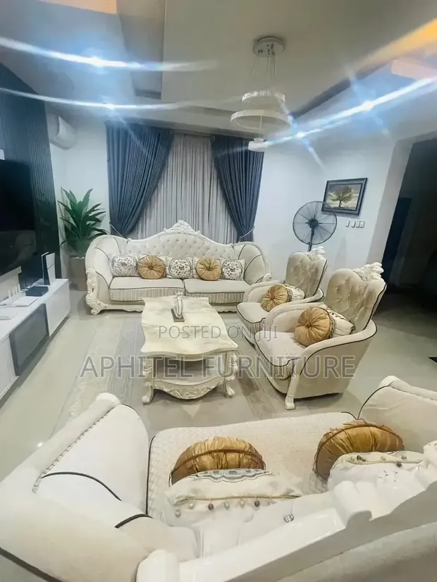 Royal Sofa 555 - 8 Seater with Center Table & Stools - 1