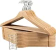 10pcs Wooden Wardrobe Cloth Hangers - 1