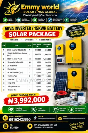 SMS 15kWh Battery and 6kVA 48V Hybrid Inverter